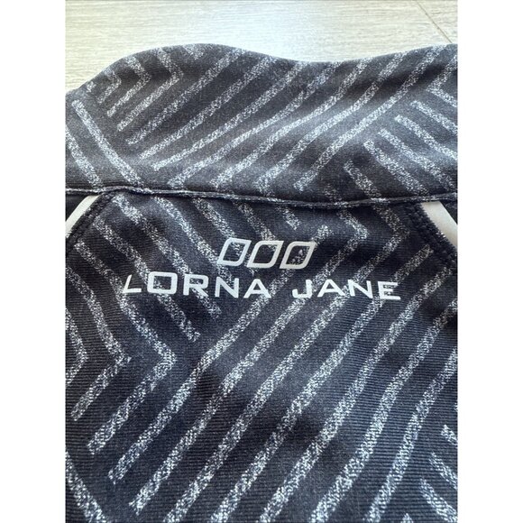 UNIQUELY Lorna Jane Women Black White Track Jacket Size XS Zip Up Collar - Picture 7 of 8